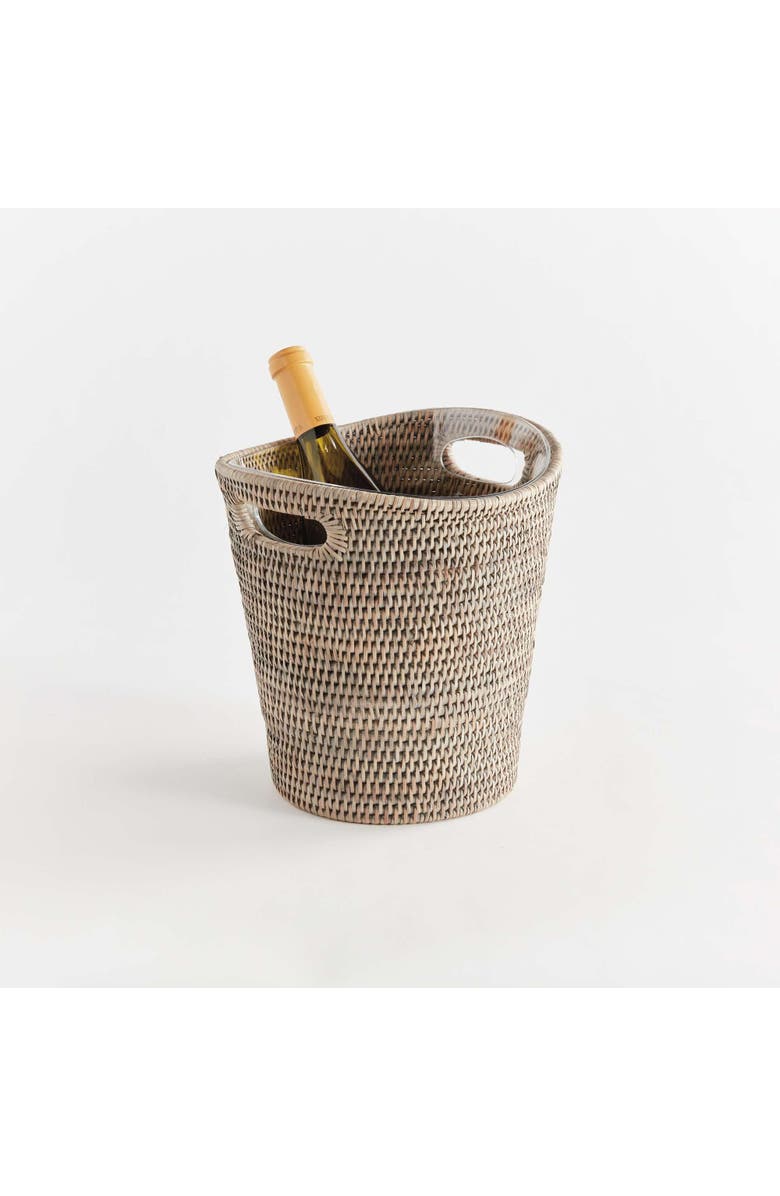 Napa Home & Garden Burma Rattan Small Beverage Holder Tub, Alternate, color, Grey