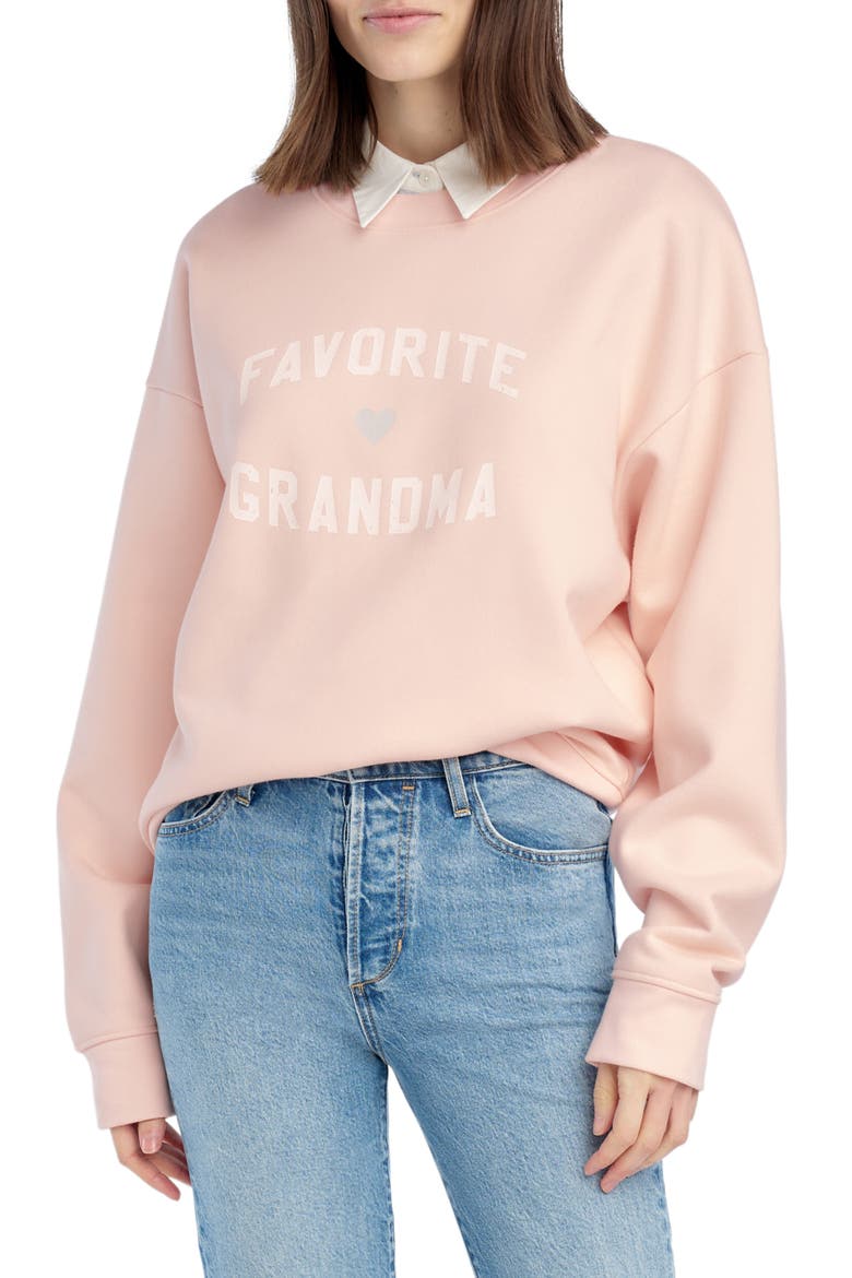 Favorite Grandma Sweatshirt, Main, color, PALE PINK/ GARDENIA