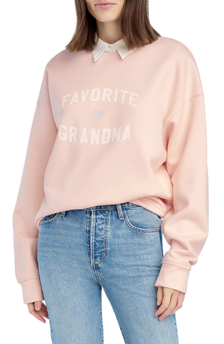 Favorite Daughter Favorite Grandma Sweatshirt, Main, color, Pale Pink/ Gardenia