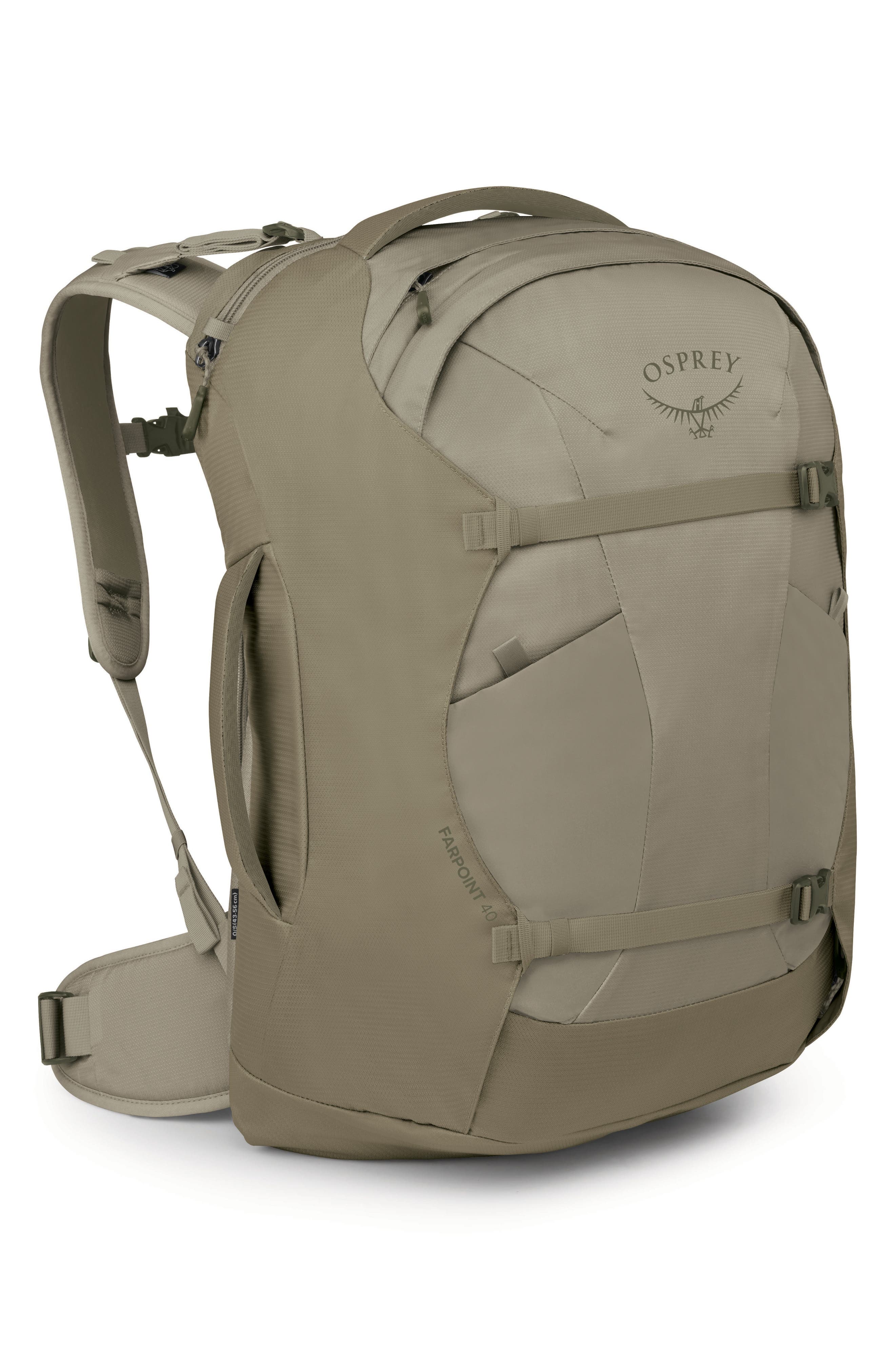 Osprey Farpoint 40-Liter Travel Carry-On Backpack, Alternate, color, Sawdust Tan