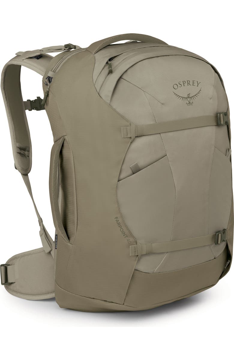 Osprey Farpoint 40-Liter Travel Carry-On Backpack, Alternate, color, Sawdust Tan