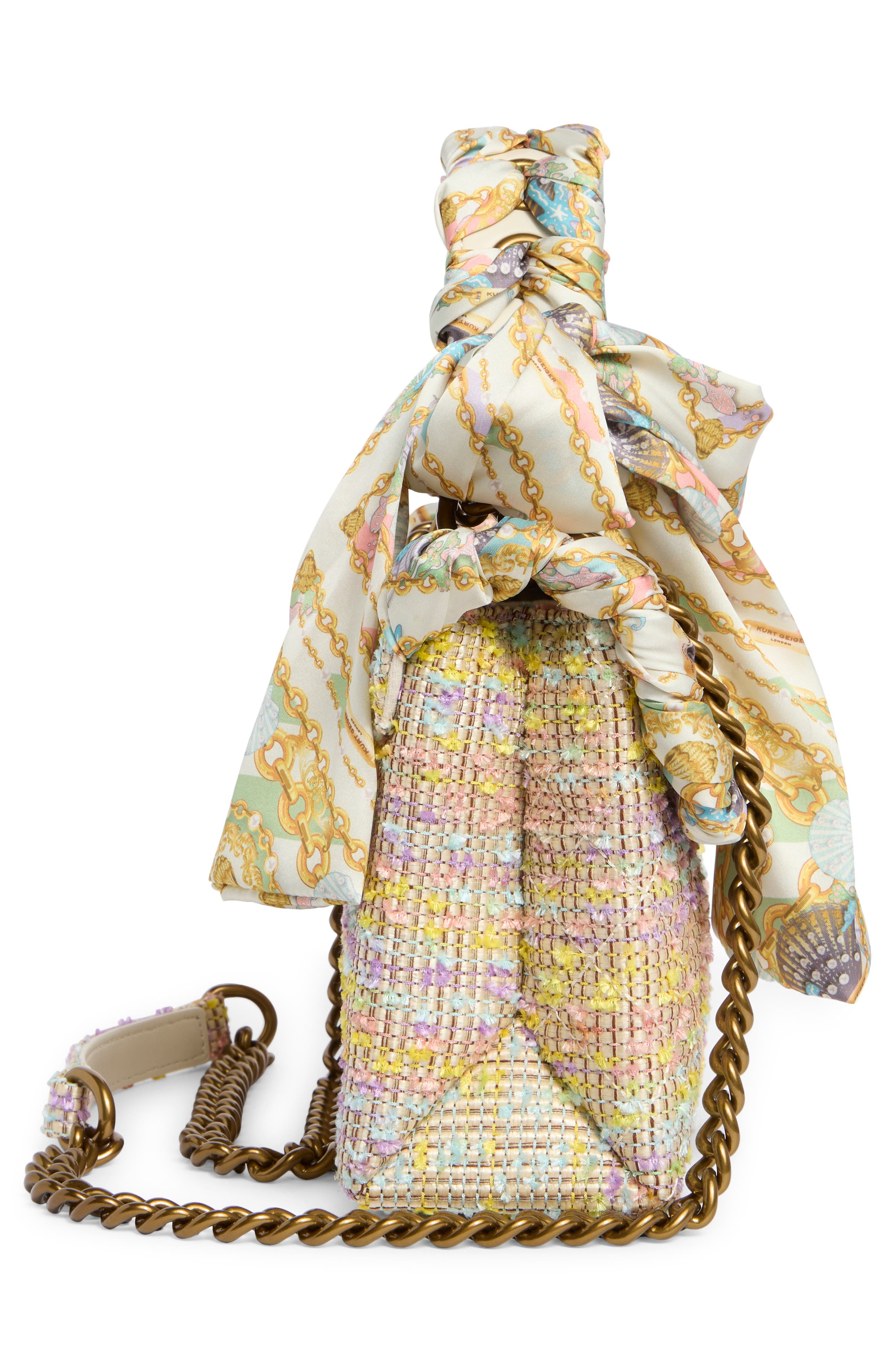 Kurt Geiger London Brixton Tweed Crossbody Bag, Alternate, color, Yellow Multi