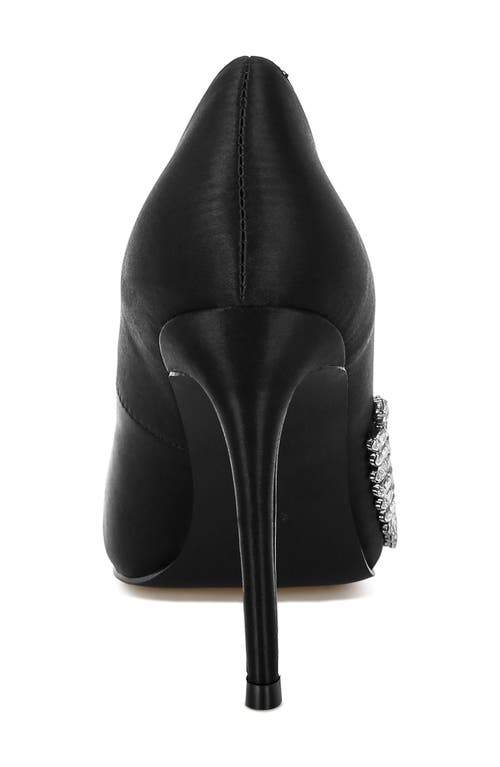 London Rag Ashlyn Crysal Leaf Pump In Black