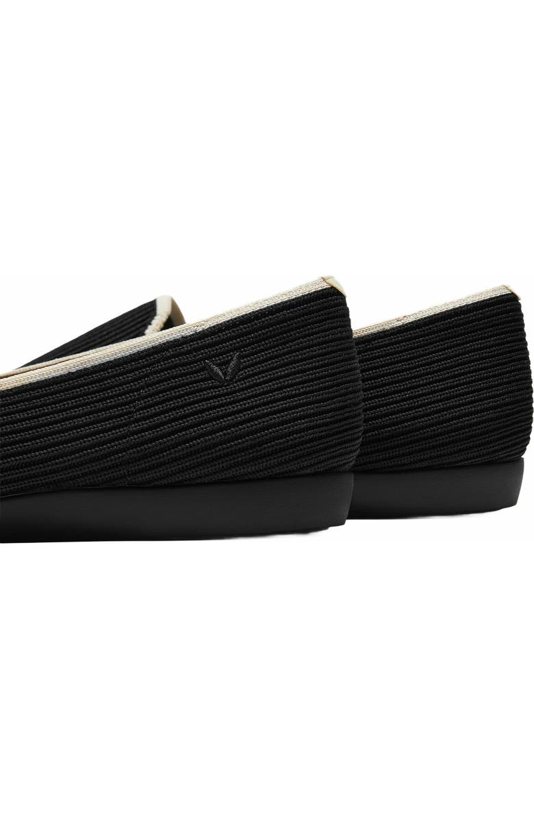 VIVAIA Water-Repellent Square-Toe Loafers, Alternate, color, Black Ivory