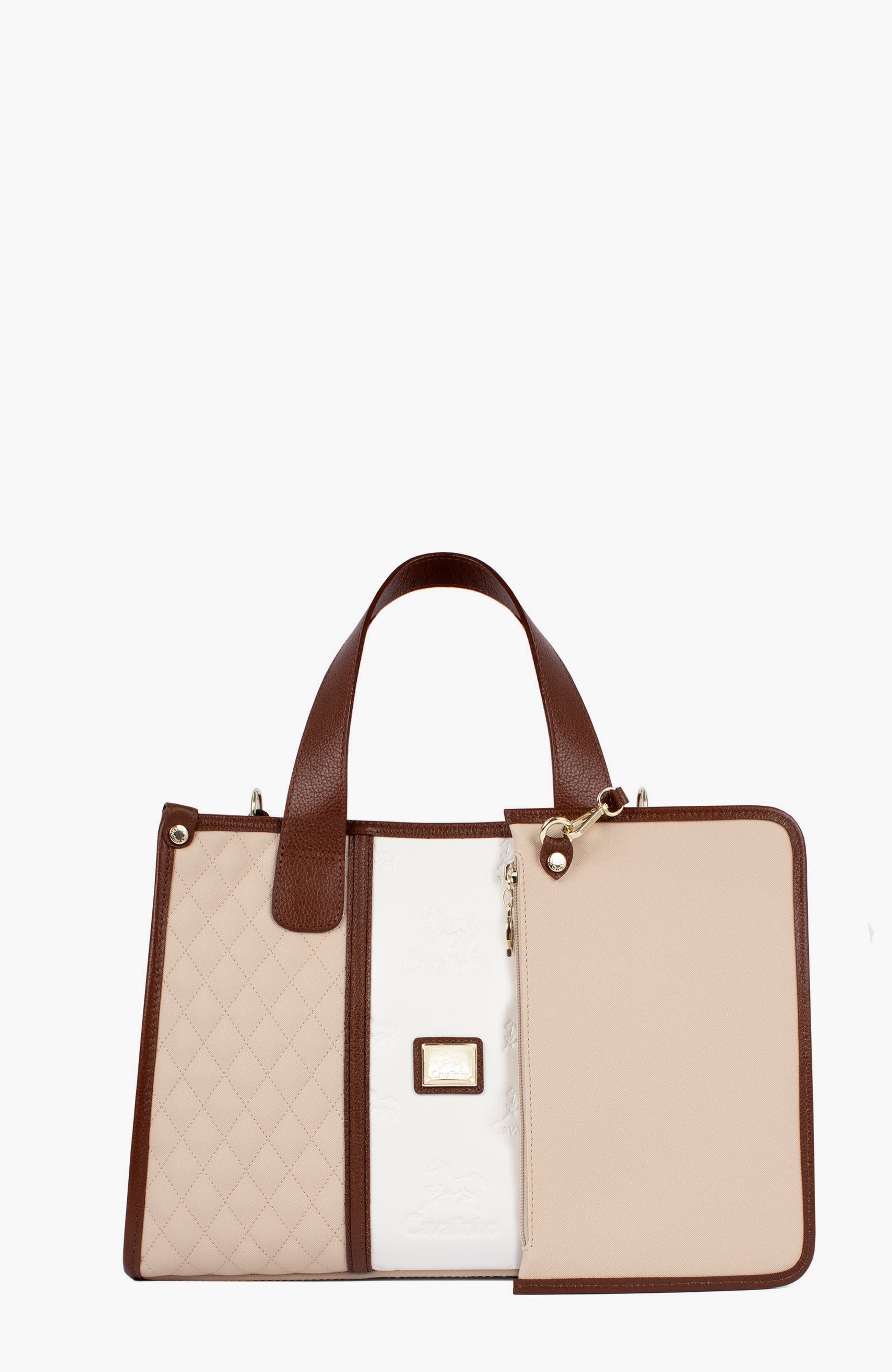 Sublime 611 Handbag, Alternate, color, Camel Brown / Beige / White