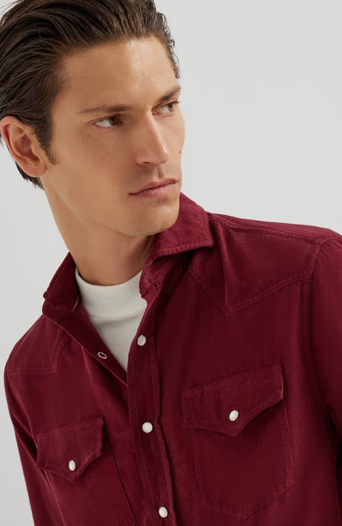 Brunello Cucinelli Easy Fit Shirt In Red