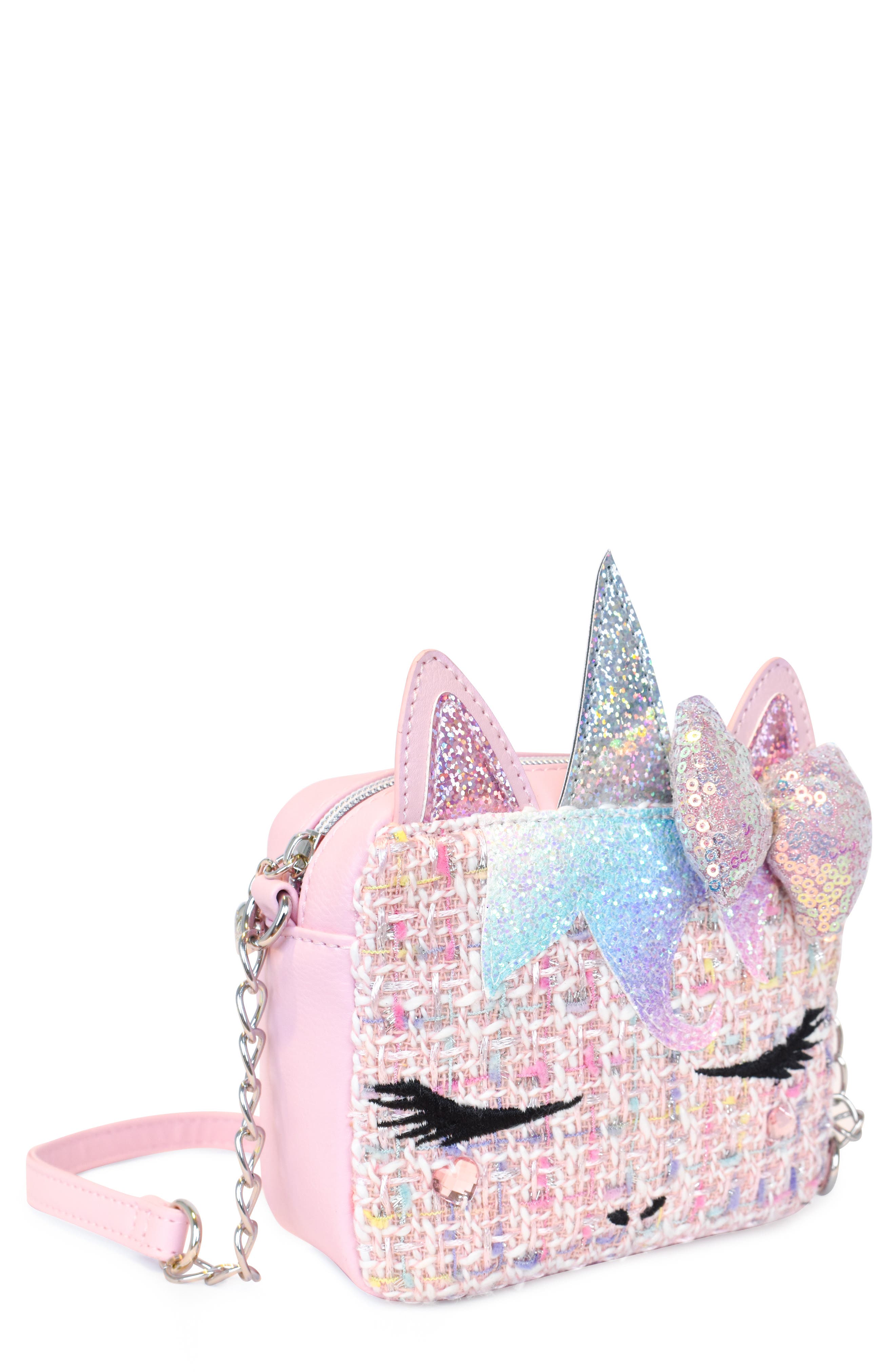 OMG Accessories Kids' Miss Gwen Tweed Crossbody Bag, Alternate, color, 