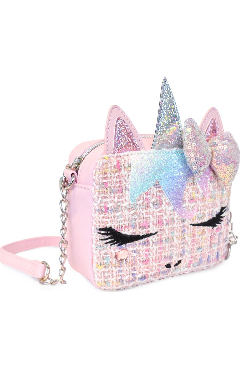 OMG Accessories Kids' Miss Gwen Tweed Crossbody Bag, Alternate, color,