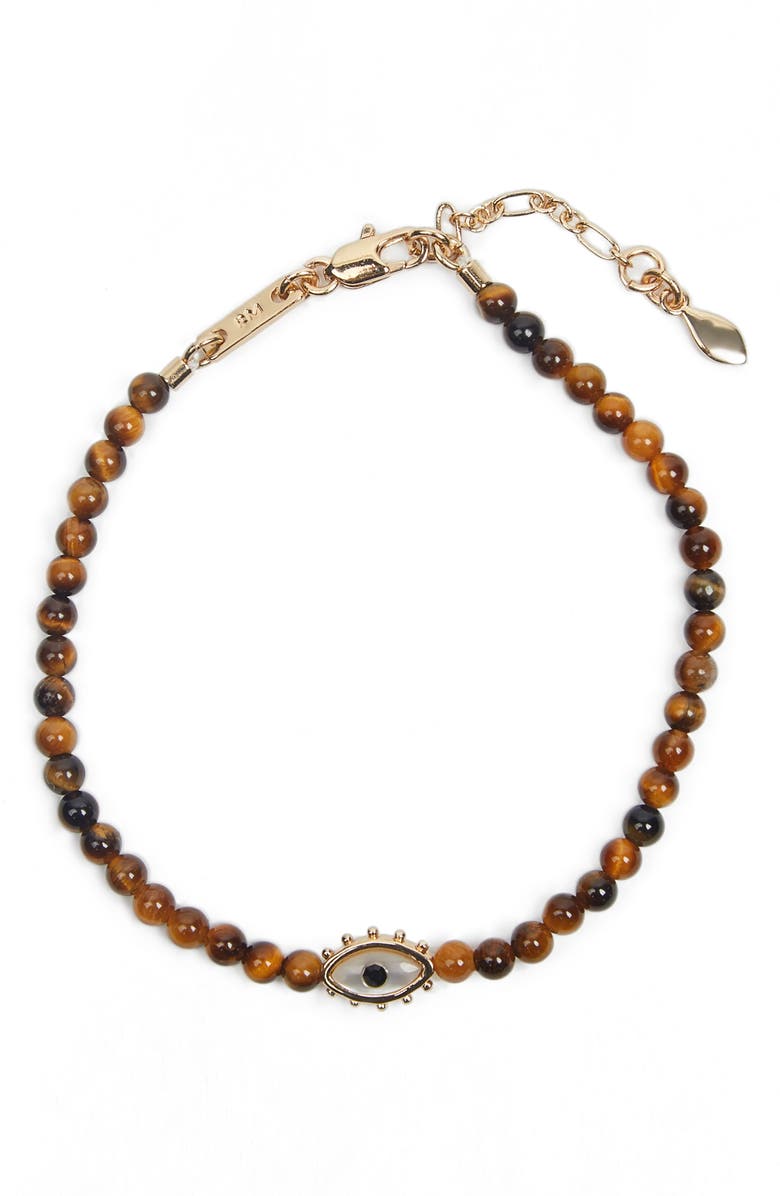Rebecca Minkoff Evil Eye Beaded Bracelet, Main, color,