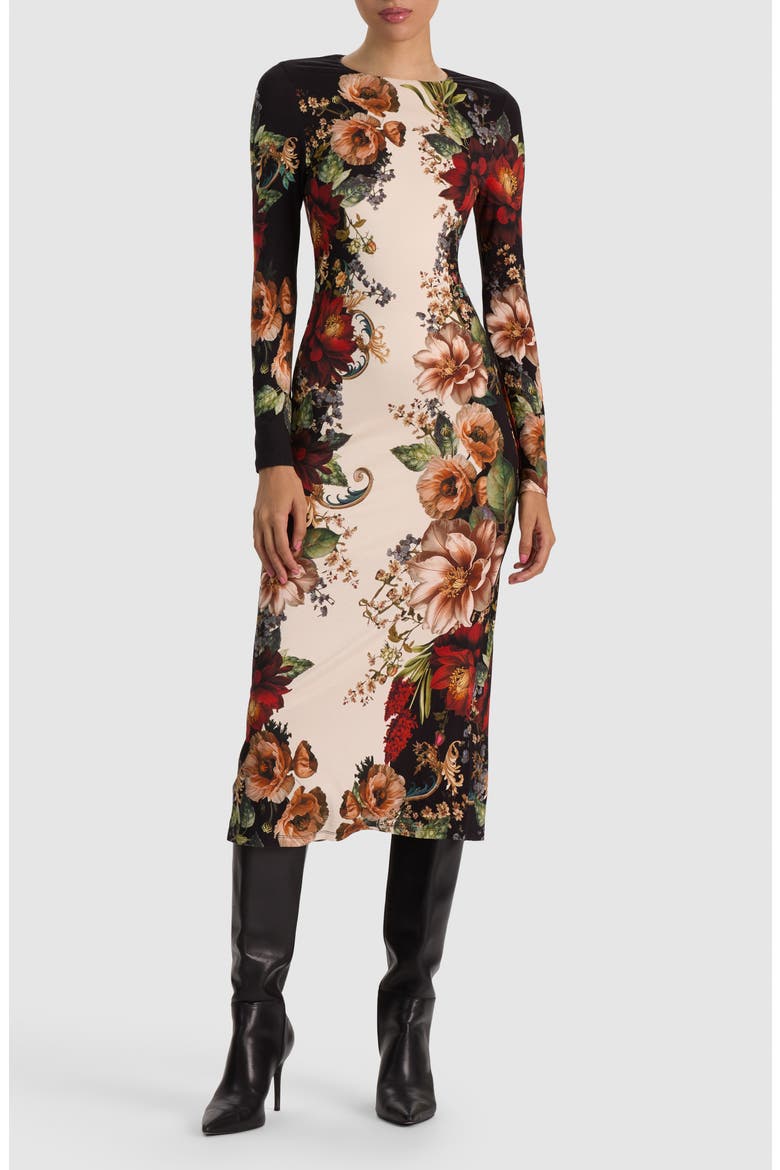 Delora Floral Midi Dress, Main, color, FLORAL RADIANCE