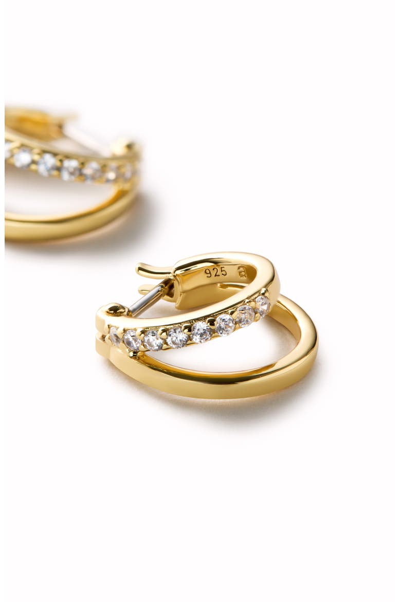 Double Hoop Earrings - Toda Mini, Alternate, color, Gold