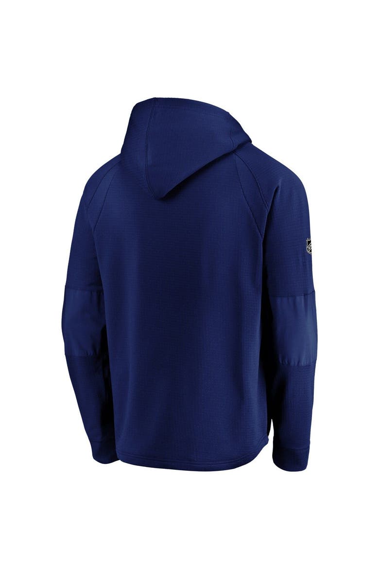 Men's Fanatics Branded Blue Toronto Maple Leafs Rinkside Grid-Back Raglan Full-Zip Jacket, Alternate, color, Blue