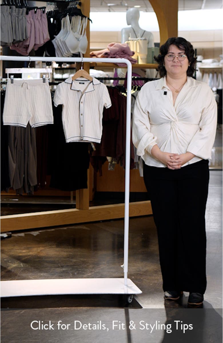 Kids' Tipped Cotton Button-Up Polo Sweater & Shorts Set, sales video thumbnail