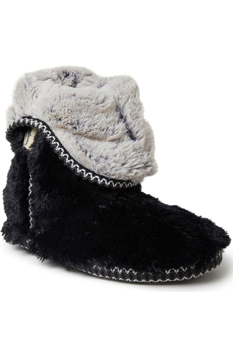 DEARFOAMS Plush Faux Fur Bootie Slipper, Main, color,