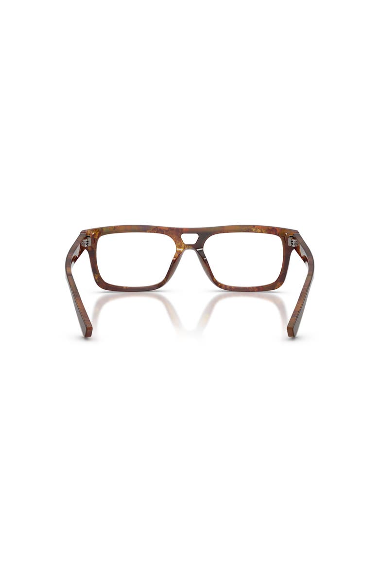 56mm Rectangle optical glasses, Alternate, color, Brown