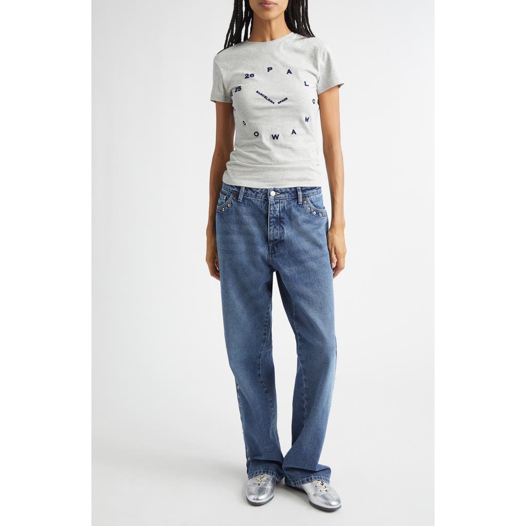 Paloma Wool Crowd Rivet Studded Boyfriend Jeans In Blue