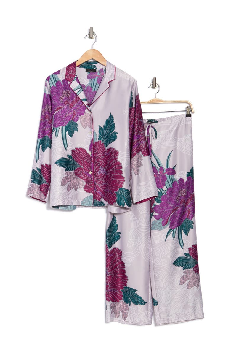 Natori Jubako Satin Pajamas, Alternate, color, 