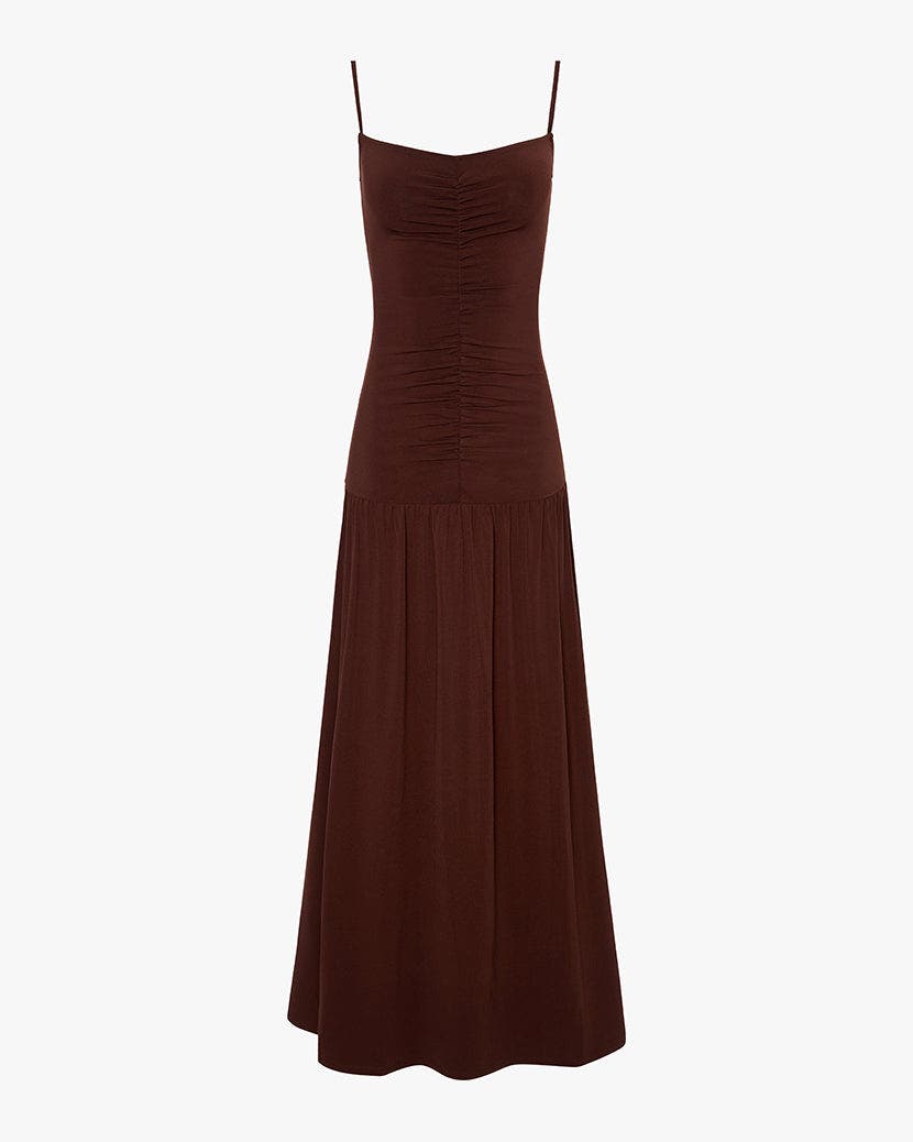 we wore what ruched front scoop maxi dress Ruched Front Scoop Maxi Dress