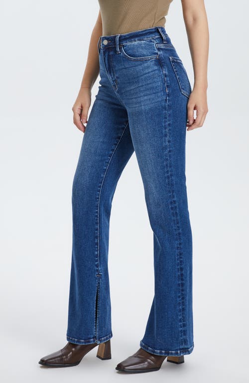 Shop Bayeas High Waist Slit Flare Jeans
