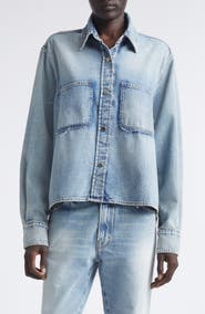 Haikure Emma Distressed Denim Shirt Jacket