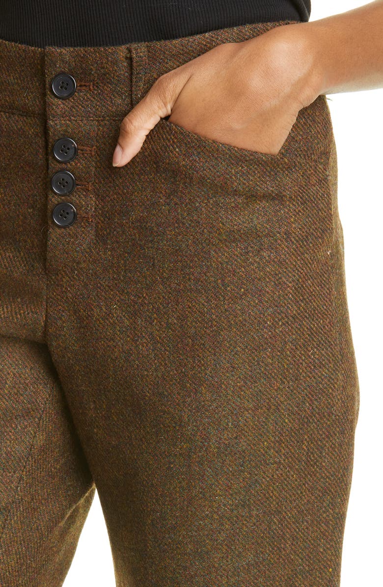 SAINT SINTRA Wool Tweed Cigarette Trouser Shorts, Alternate, color,