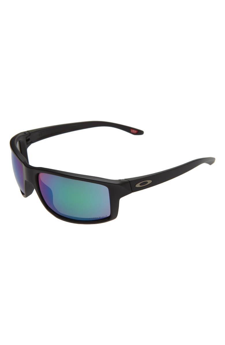 Oakley Gibston 61mm Wrap Sunglasses, Alternate, color, Matte Black/ Prizm Jade