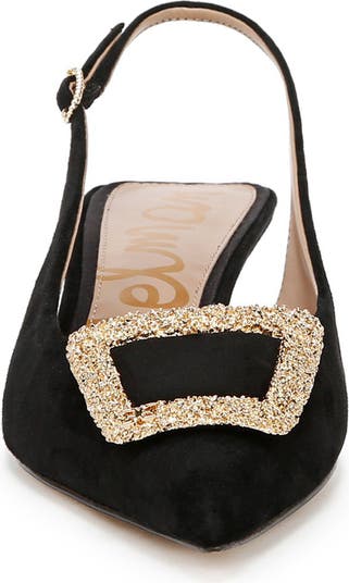 Kammie Slingback Pointed Toe Kitten Heel Pump