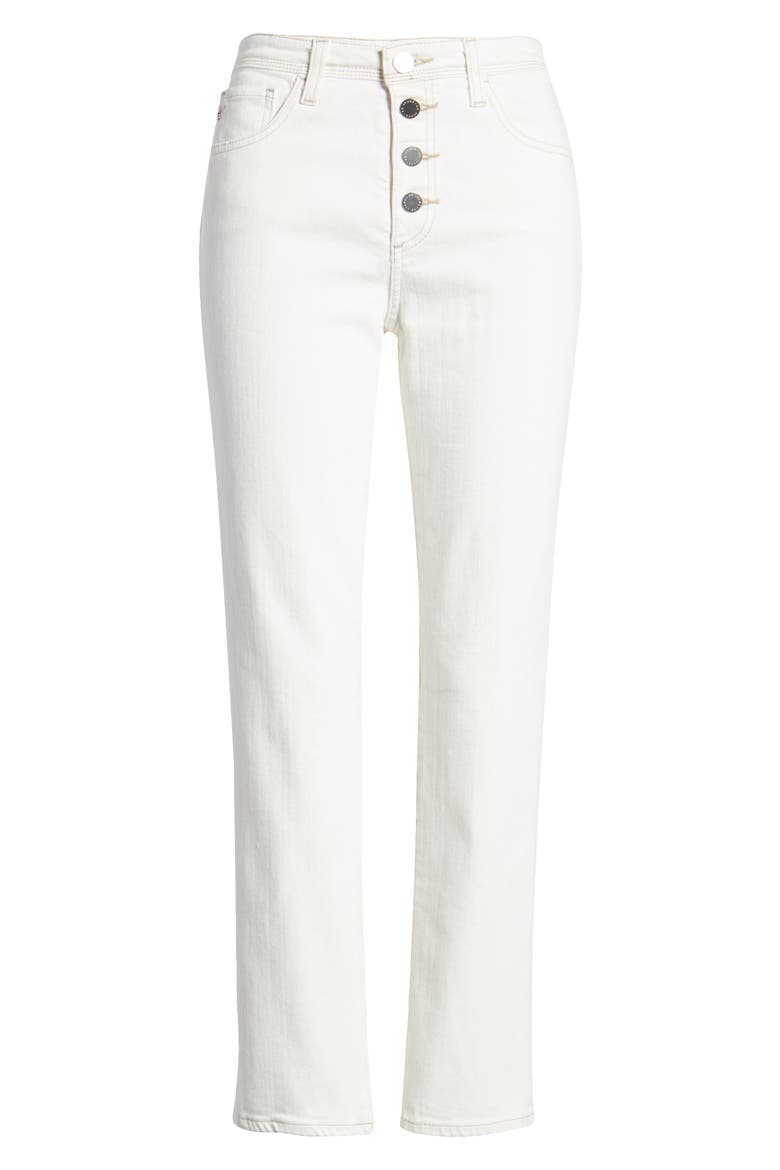 The Isabelle High Waist Ankle Straight Leg Jeans, Alternate, color, MODERNE WHITE