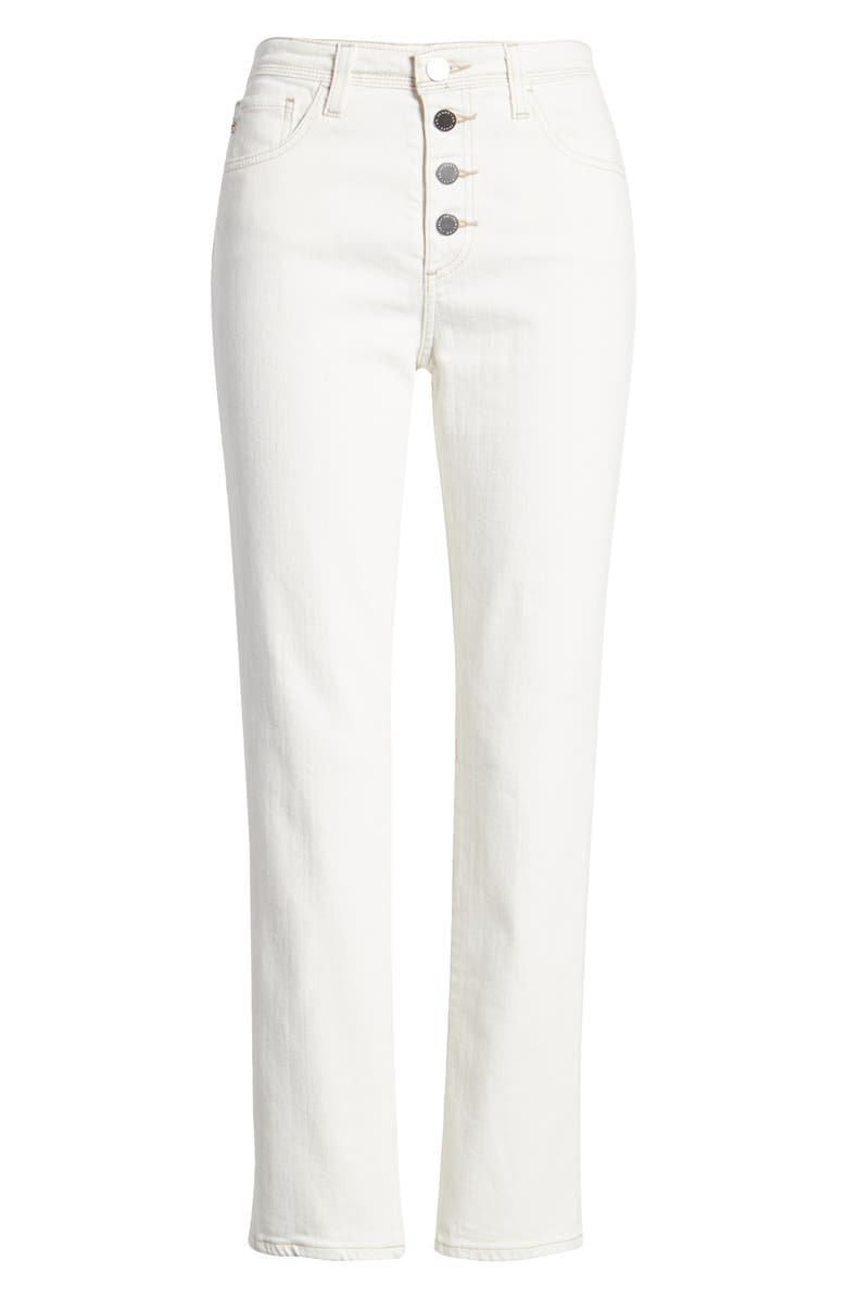 AG The Isabelle High Waist Ankle Straight Leg Jeans, Alternate, color, Moderne White