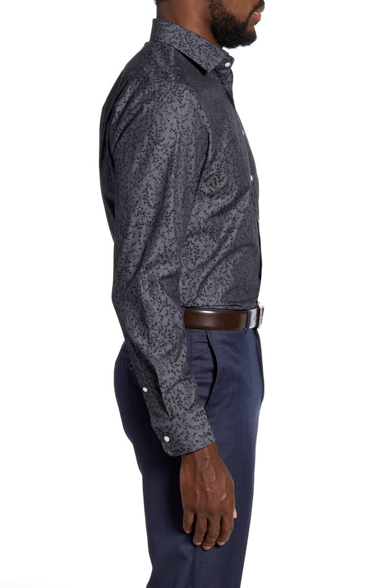 NORDSTROM MEN'S SHOP Trim Fit Non-Iron Dress Shirt, Alternate, color,