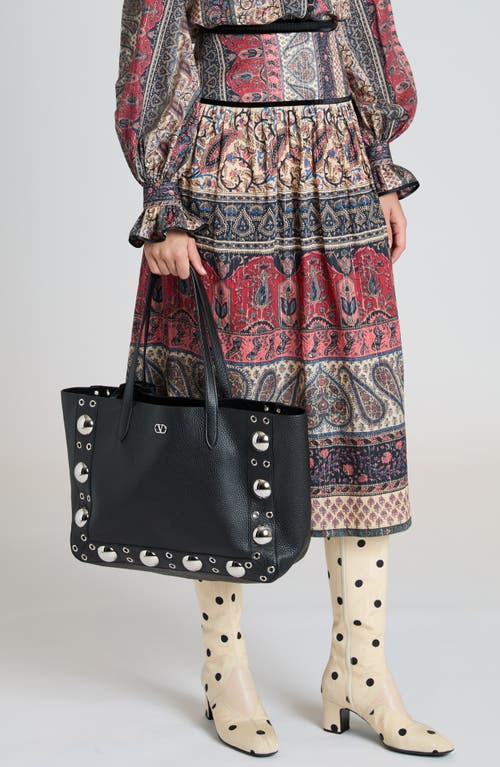 Valentino Brown Suede Nellcote Tote In 0no Nero