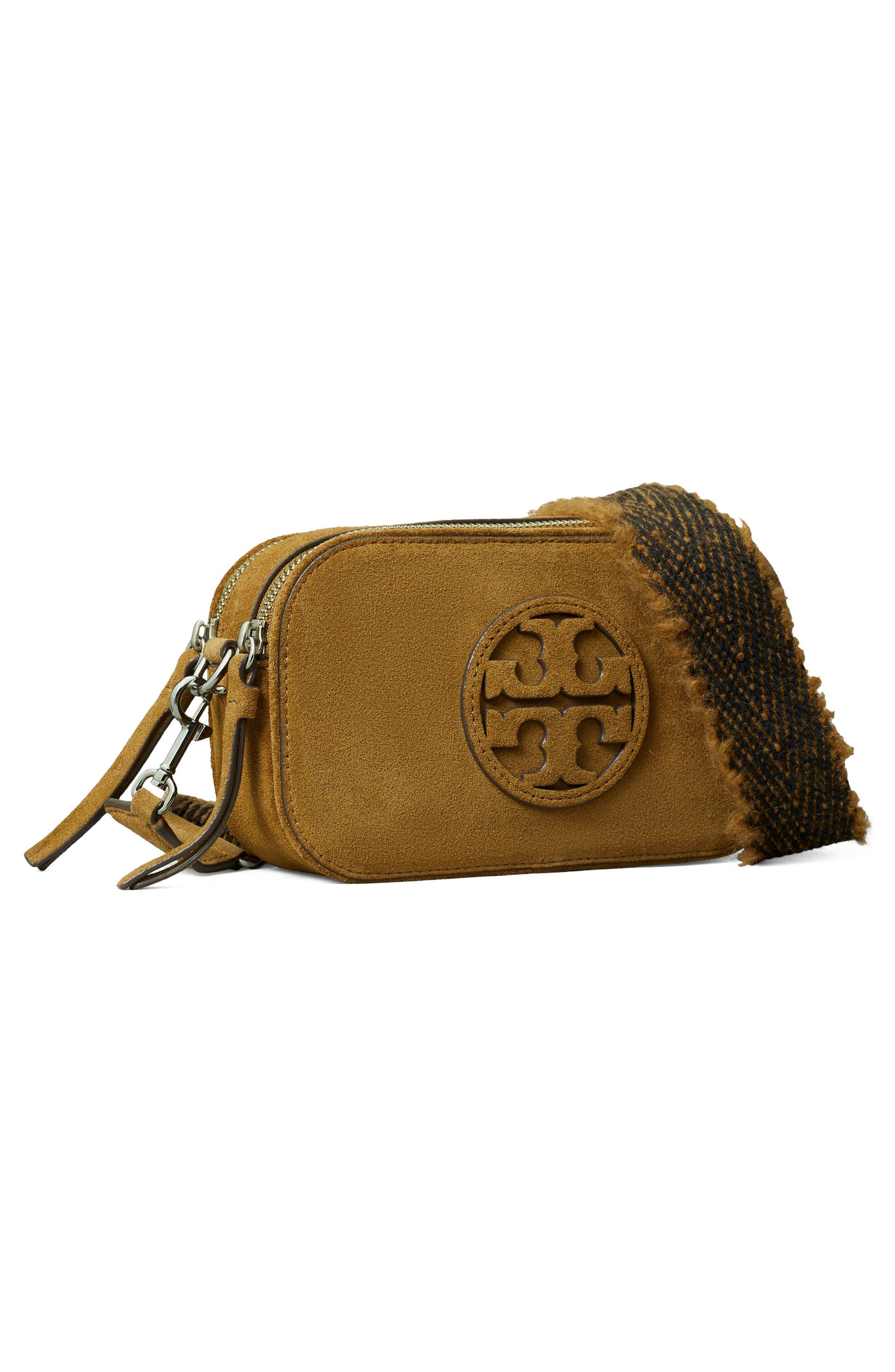 Miller Mini Suede Crossbody Bag, Alternate, color, TOFFEE