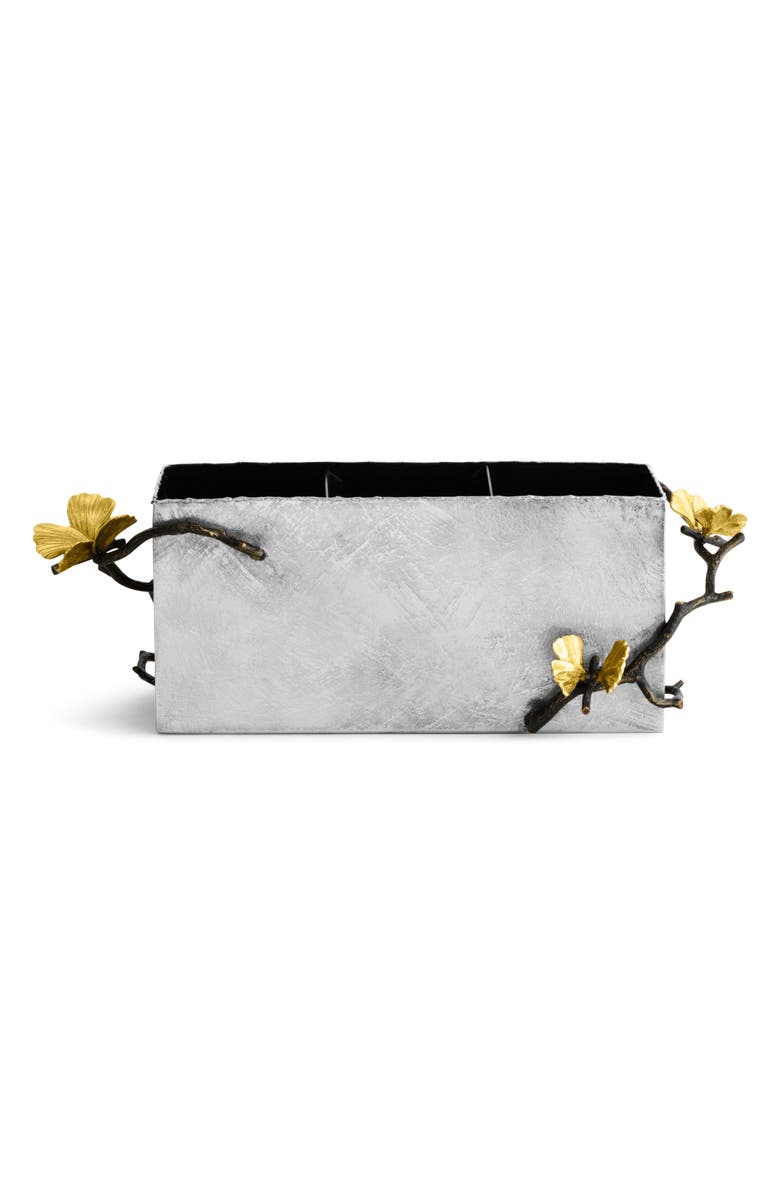 Michael Aram Butterfly Ginkgo Cutlery Caddy, Alternate, color, Silver/ Gold