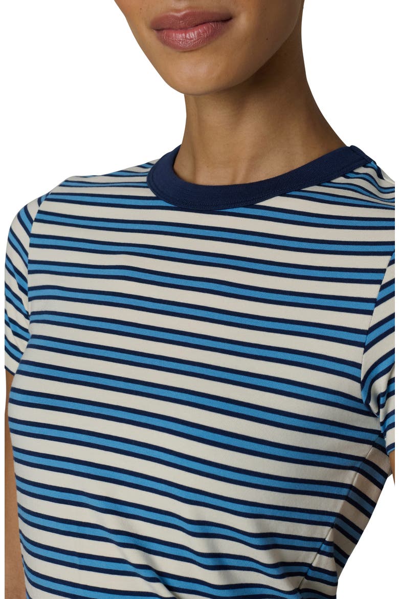 The Baby Stripe Stretch Cotton Modal T-Shirt, Alternate, color, ECRU/ AZURE STRIPE