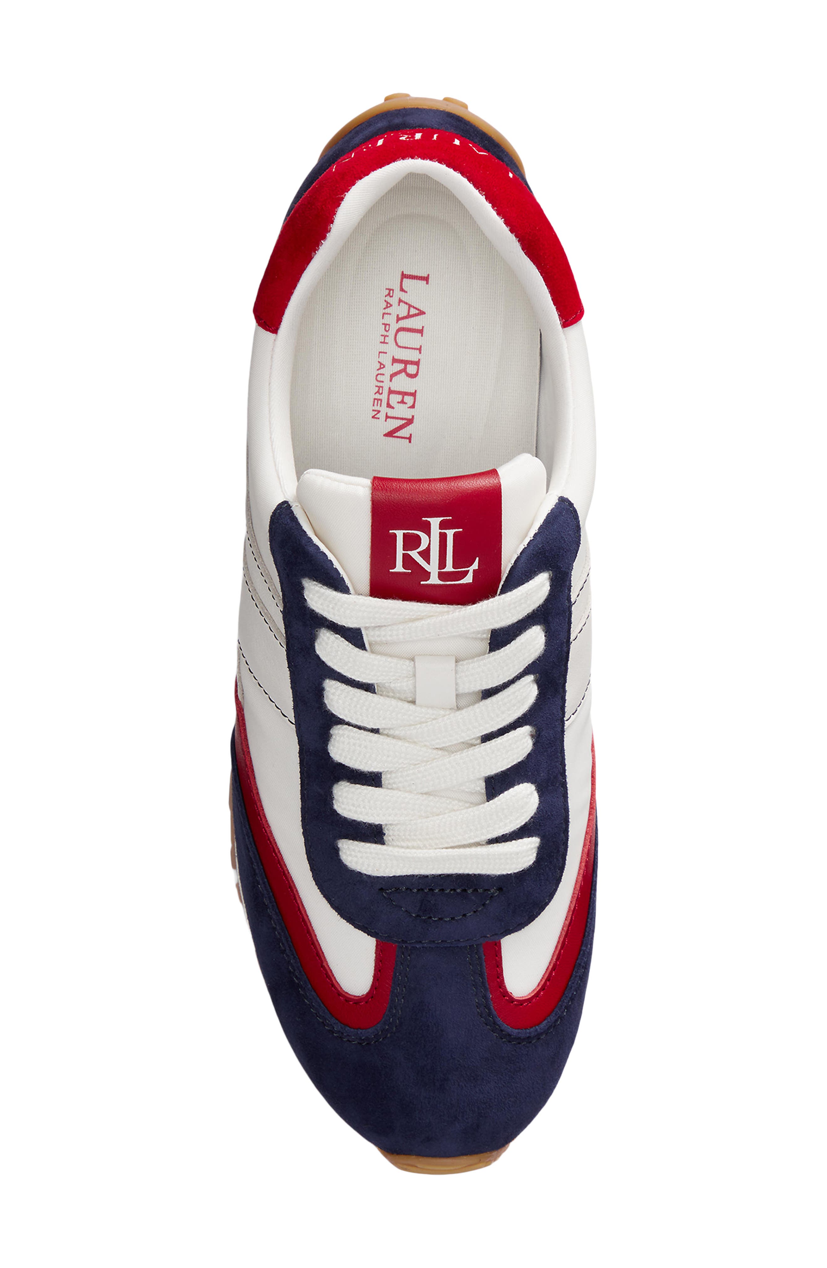 Ralph Lauren Dani Sneaker, Alternate, color, Festive Red/ White/ Navy