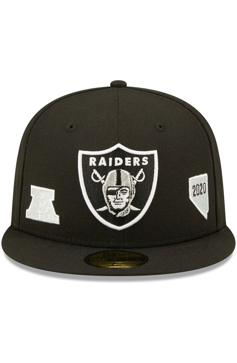 New Era Men's New Era Black Las Vegas Raiders Identity 59FIFTY Fitted Hat, Alternate, color, 