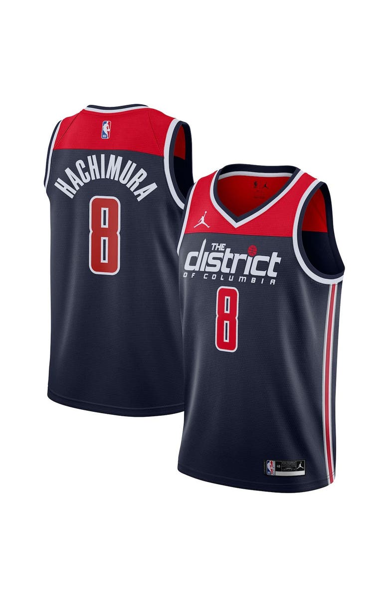 Jordan Brand Men's Jordan Brand Rui Hachimura Navy Washington Wizards 2020/21 Swingman Player Jersey - Statement Edition, Alternate, color,