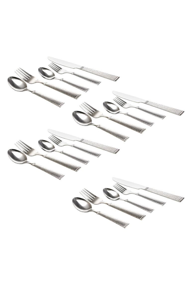 Gibson Everyday Prato 20 Piece Flatware Set, Alternate, color, Metallic Silver