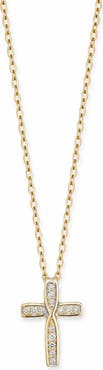 ARGENTO VIVO Cubic Zirconia Cross Pendant Necklace