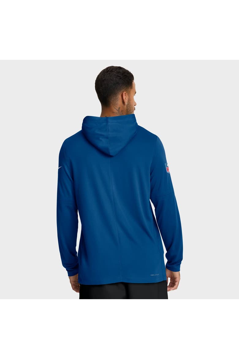 Men's Nike Royal Indianapolis Colts Sideline Pure Fury Performance Long Sleeve Hoodie T-Shirt, Alternate, color, Royal