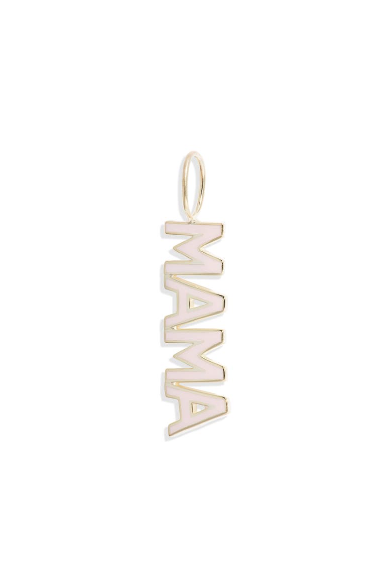 Enameled Mama Charm, Main, color, GOLD/ PINK