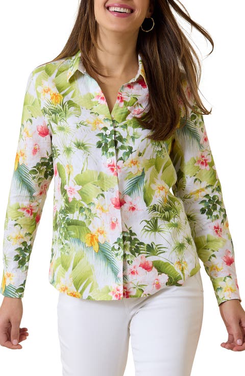 Floral Riviera Linen Button-Up Shirt