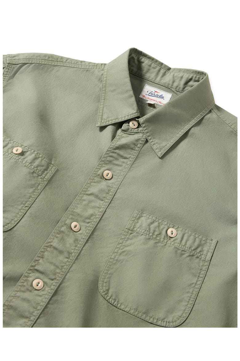 Workt Cotton Shirt, Alternate, color, GREEN