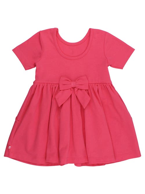 Rufflebutts Knit Short Sleeve Twirl Dress In Pink