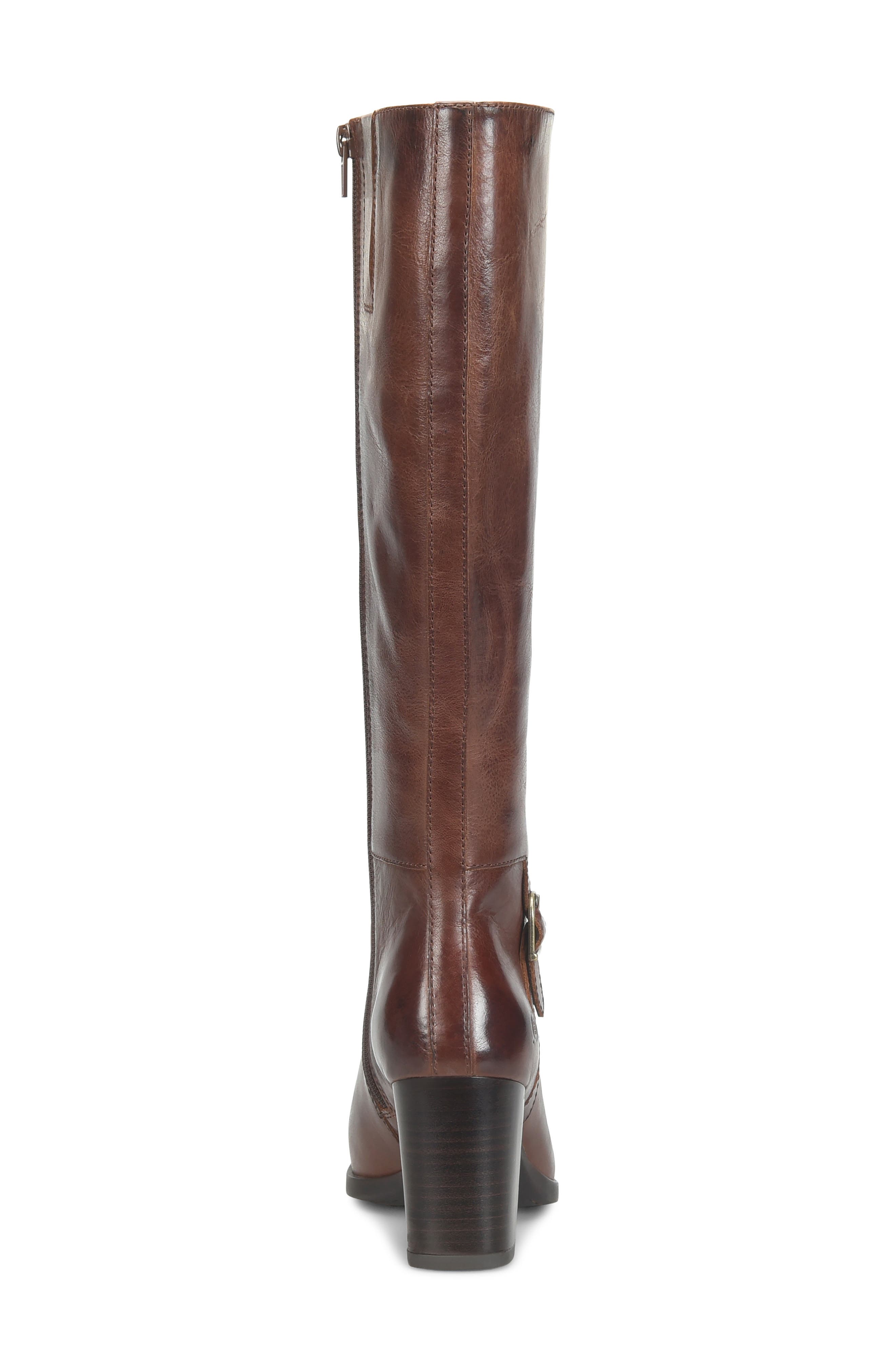 Elysia Knee High Leather Boot, Alternate, color, BROWN LEATHER