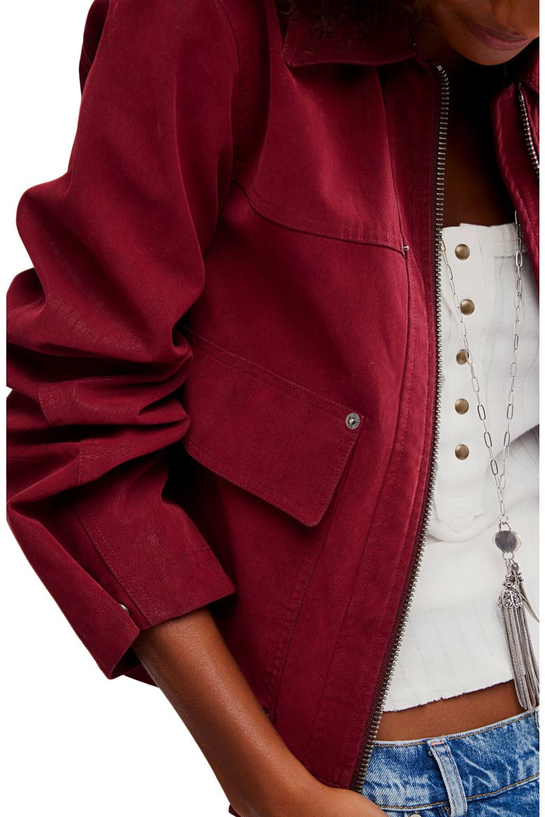Blair Faux Suede Jacket, Alternate, color, DIONYSUS