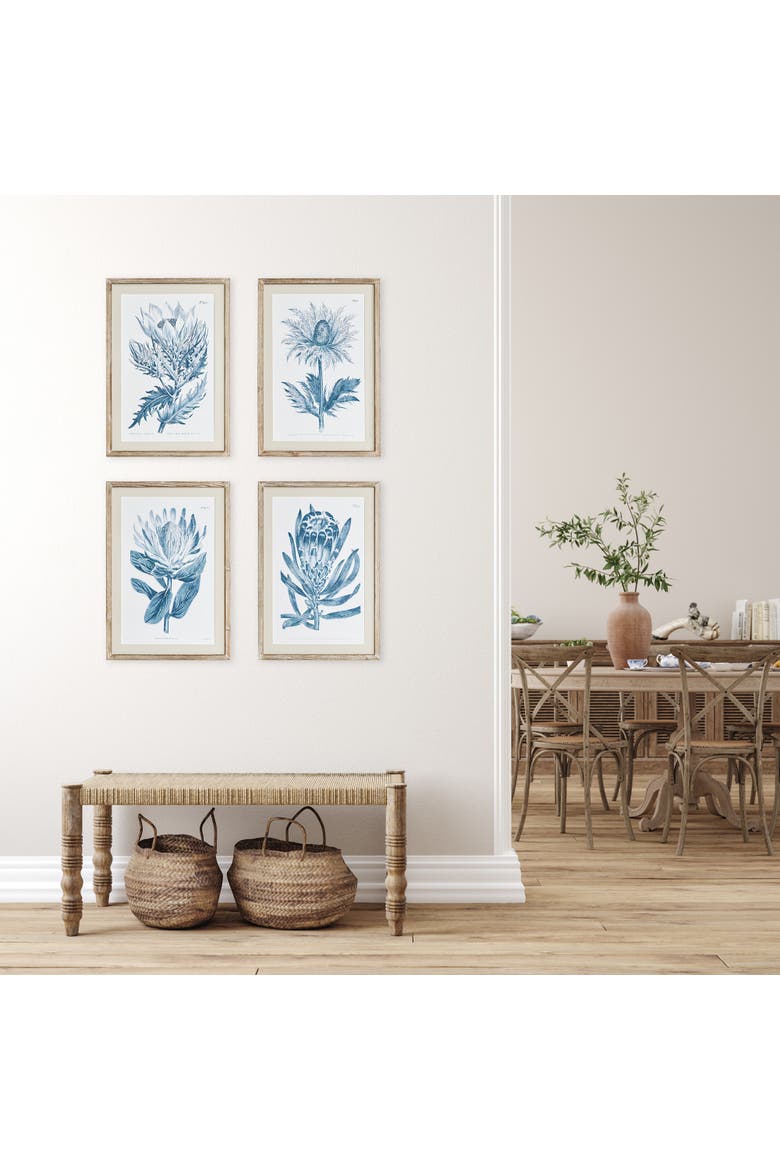 Indigo Protea Prints St/4, Alternate, color, Blue