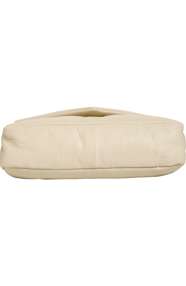 Saint Laurent Large Calypso Leather Shoulder Bag, Alternate, color, Crema Soft