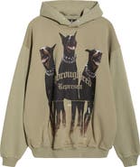 Represent Thoroughbred Oversize Cotton Graphic Hoodie