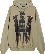 Represent Thoroughbred Oversize Cotton Graphic Hoodie